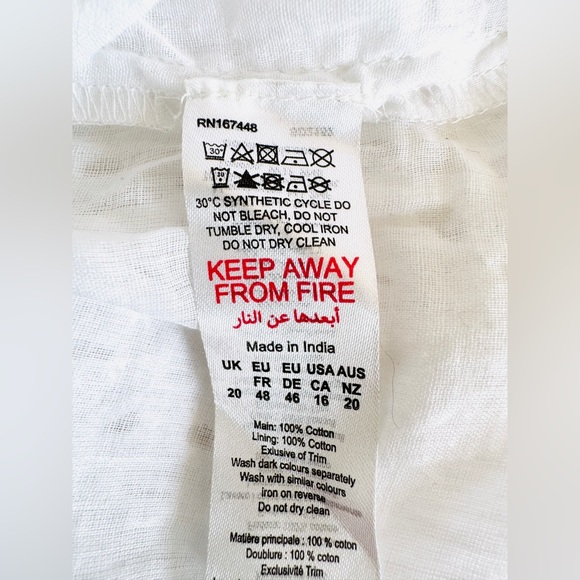 Boohoo White Eyelet Dress, Size 16 - NWT - Picture 8 of 10